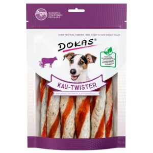 Dokas rollitos de vaca corazón y pato para perros
