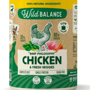 Lata de comida cocinada pollo 400g Filosofía BARF