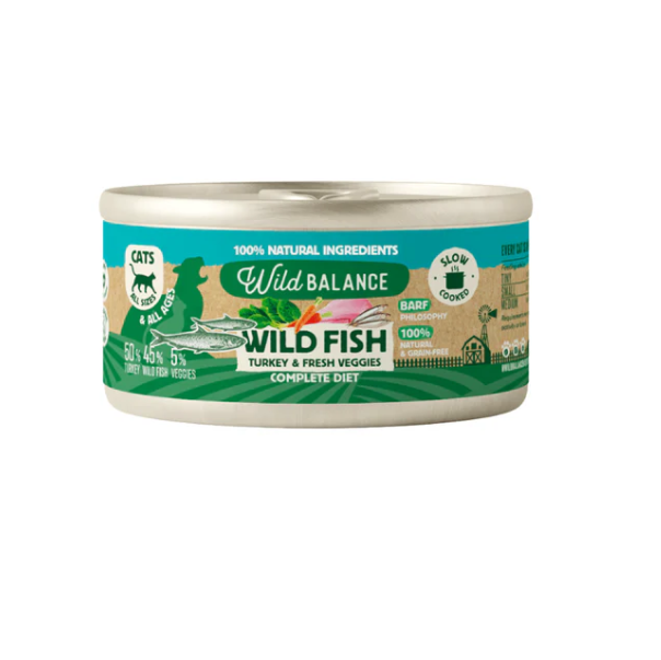 wild balance lata cocinada gato pescado pavo 120G