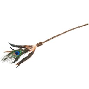 Caña orgánica con plumas de pavo real 77cm