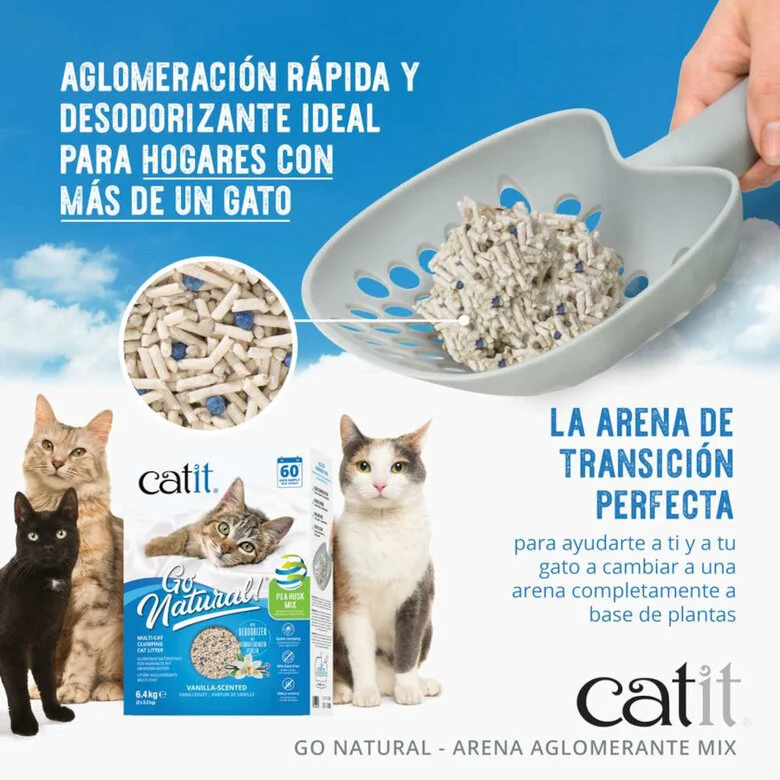 Arena Aglomerante Mix para Muchos Gatos Go Natural - Imagen 4