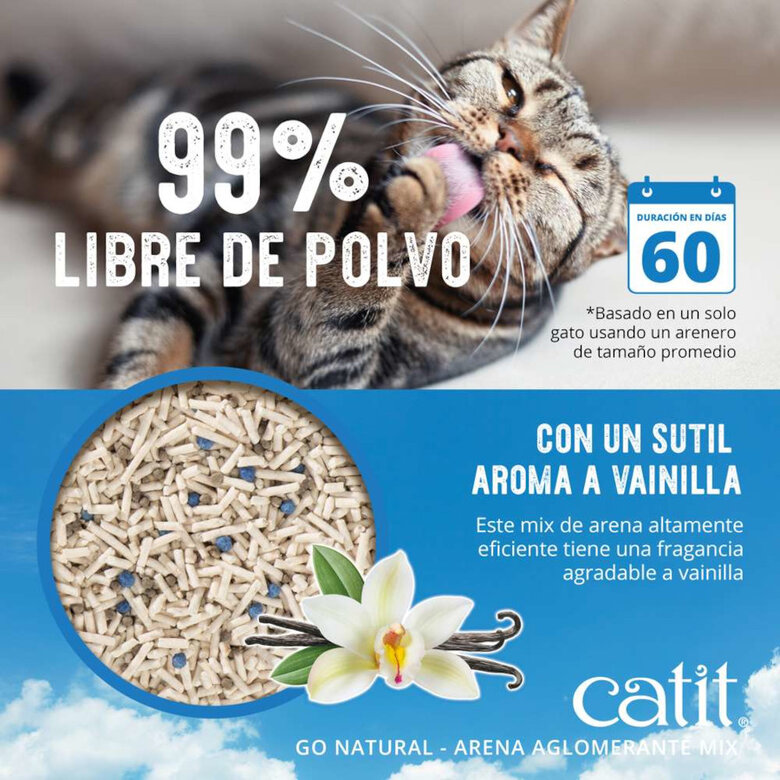 Arena Aglomerante Mix para Muchos Gatos Go Natural - Imagen 2