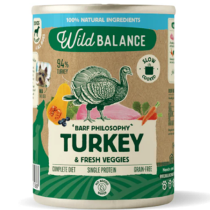Lata de comida cocinada Pavo para perros 400g - Filosofía BARF