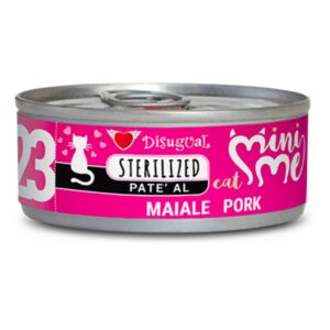 Disugual comida húmeda de cerdo para gatos esterilizados