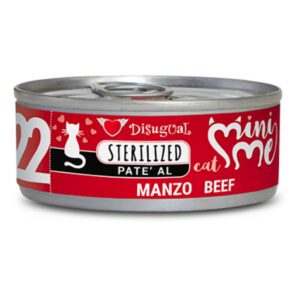 Disugual comida húmeda de ternera para gatos esterilizados