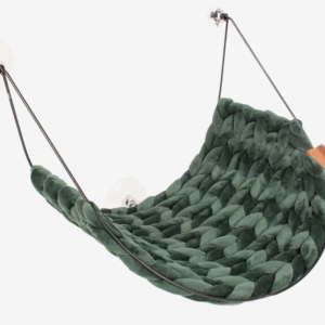 Hamaca ventana para gatos terciopelo Verde