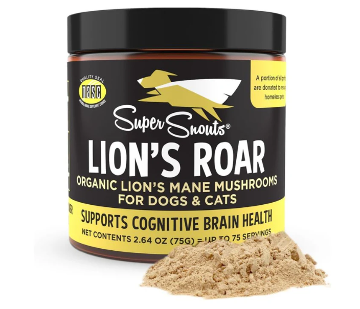 Super Snouts Lion's Roar 75 gr. Regula el Sistema Inmune. Apoyo cognitivo y digestivo.