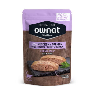 Ownat Pouch gatos esterilizados Pollo y Salmón