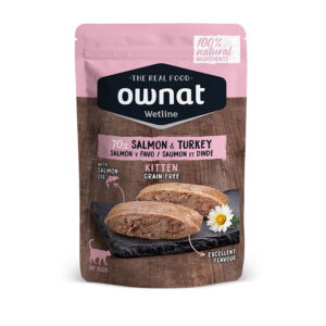Ownat pouch Kitten Salmón y Pavo