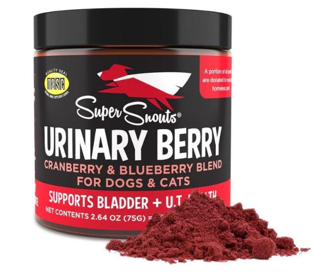 Super Snouts Urinary Berry 75 gr. Ayuda al Tracto Urinario. Antioxidante Natural. Vitamina C.