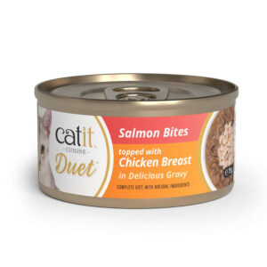 Catit Duet Trozos de salmón con pollo en salsa 75 g